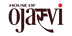Logo of 'House of Ojafvi' with stylized text and a red dot on a white background